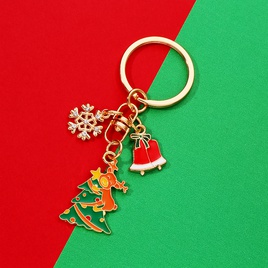 Fashion Christmas Tree Santa Claus Snowman Alloy Enamel Bag Pendant Keychain 1 Piecepicture19