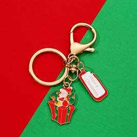 Fashion Christmas Tree Santa Claus Snowman Alloy Enamel Bag Pendant Keychain 1 Piecepicture21