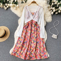 Vacation Ditsy Floral U Neck Sleeveless Printing Polyester Dresses Midi Dress Boho Dresspicture28