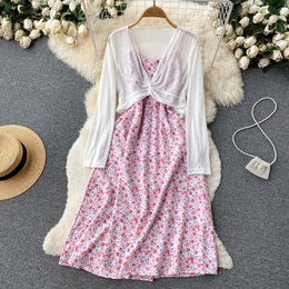 Vacation Ditsy Floral U Neck Sleeveless Printing Polyester Dresses Midi Dress Boho Dresspicture18