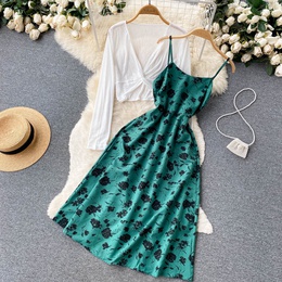 Vacation Ditsy Floral U Neck Sleeveless Printing Polyester Dresses Midi Dress Boho Dresspicture24
