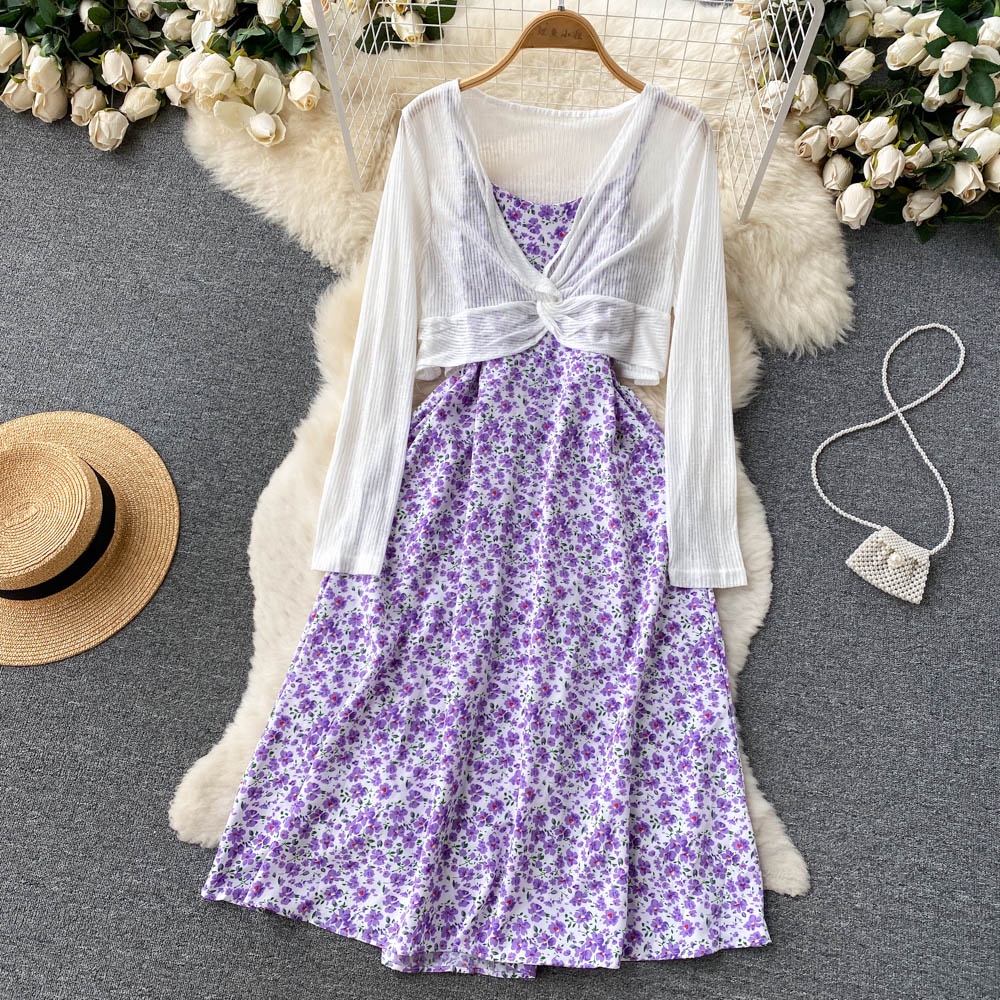 Vacation Ditsy Floral U Neck Sleeveless Printing Polyester Dresses Midi Dress Boho Dresspicture10