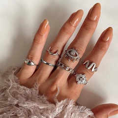 Fashion Devil'S Eye Alloy Silver Plated Women'S Rings 1 Set