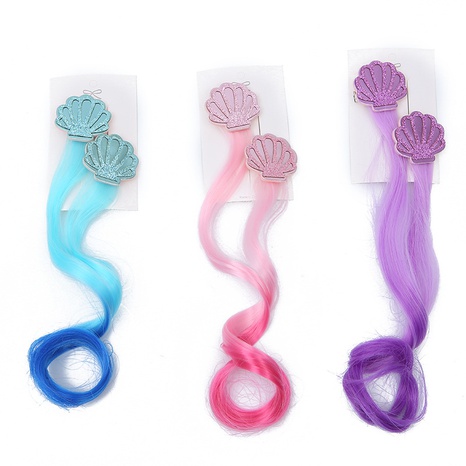 Princess Gradient Color chemical fiber Patchwork Hair Clip 1 Pair's discount tags
