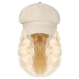 WomenS Casual Fashion Brown White Casual high temperature wire Curls Wigspicture11