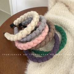 Simple Style Solid Color Cloth Knitting Hair Band 1 Piece