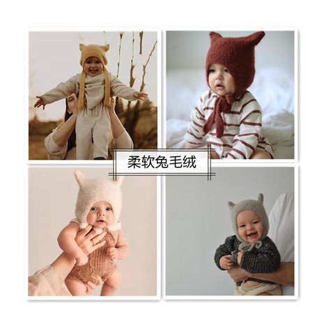 Children Unisex Cute Solid Color Baby Hat's discount tags