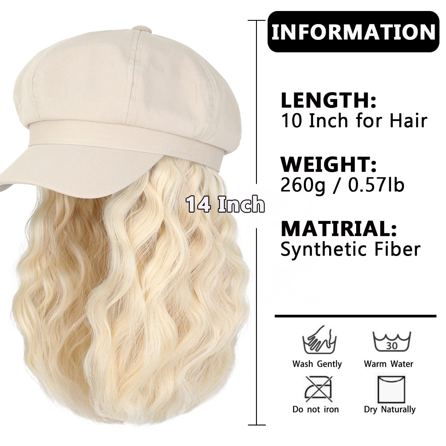 WomenS Casual Fashion Brown White Casual high temperature wire Curls Wigspicture7