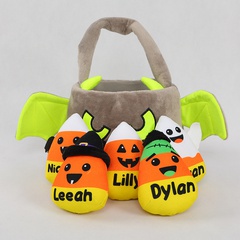 New Halloween Funny Candy Pumpkin Basket Plush Toy