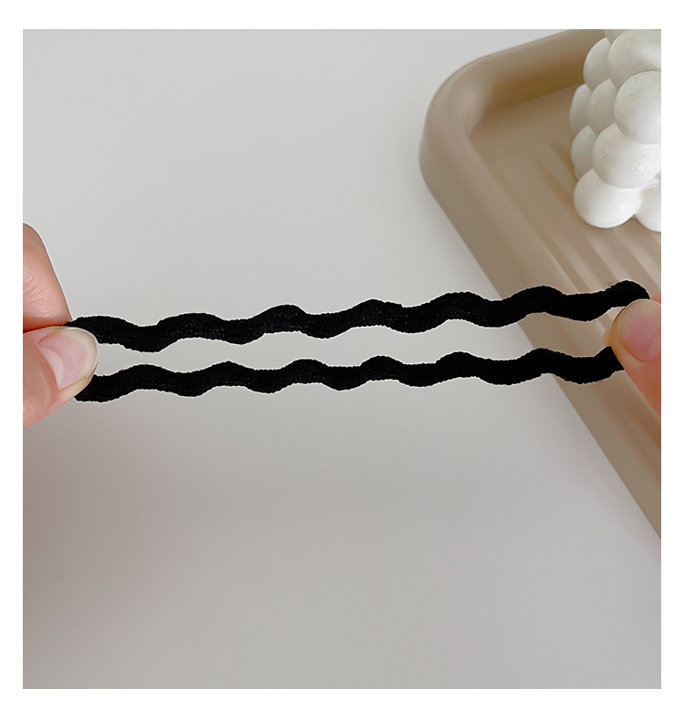 Korean Style Solid Color Elastic Band Hair Tie 10 Pieces3