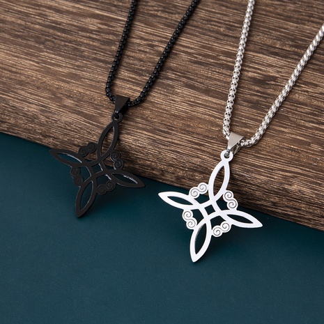 Simple Style Cross Alloy Hollow Out Unisex Pendant Necklace 1 Piece's discount tags