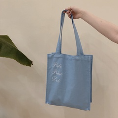 Women'S Basic Letter Canvas Shopping bags