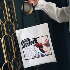Women'S Fashion Portrait Canvas Shopping bags
