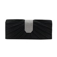 Black Gold Silver satin Solid Color Square Hot Drill Clutch Evening Bagpicture34