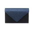 Blue Dark Blue Black flash fabric Solid Color Square Clutch Evening Bagpicture27