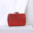 Red Black Pink Pu Leather Solid Color Square Clutch Evening Bagpicture10