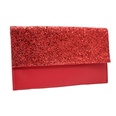 Red Black Gold Pu Leather Solid Color Square Clutch Evening Bagpicture19