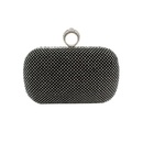 Black Gold Silver silk Printing Oval Clutch Evening Bagpicture15