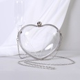 Gold Silver Arylic Solid Color Transparent Heartshaped Clutch Evening Bagpicture10