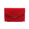 Red Purple Blue velvet Printing Square Clutch Evening Bagpicture16