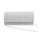 White Black Gold flash fabric Solid Color Square Clutch Evening Bagpicture14