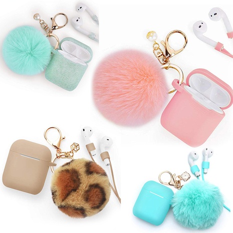 Cute Solid Color Metal Pom Poms Plating Bag Pendant Keychain's discount tags