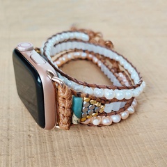 Mode Stein Hand-Gewebt Bohemian Perle Armband Apple Strap