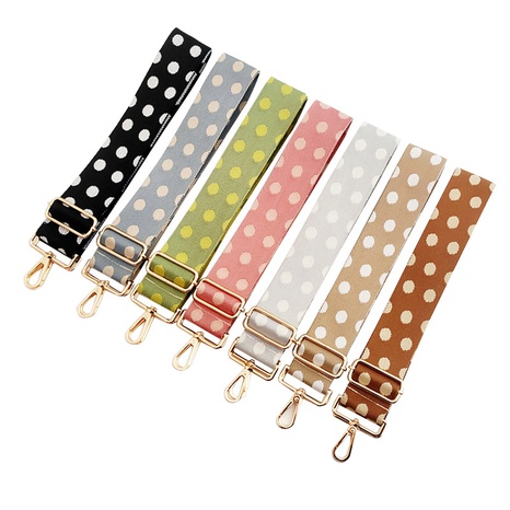 New Color Polka Dot Wide Shoulder Strap Adjustable One-Shoulder Crossboby Bag Accessories Long Strap Burden Reduction Replacement Purse Chain's discount tags