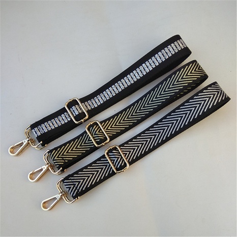 Polyester Stripe Leopard Sling Strap Bag Accessories's discount tags