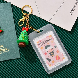 Christmas Silicone Waterproof DoubleSided Transparent Cartoon Key Button Campus Card Holderpicture12