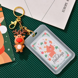 Christmas Silicone Waterproof DoubleSided Transparent Cartoon Key Button Campus Card Holderpicture13