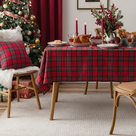 Christmas Casual Plaid Polyester's discount tags