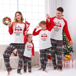 Fashion Snowflake Polyester Pants Sets Straight Pants Blouse Family Matching Outfitspicture11