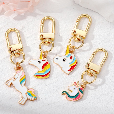 Cute Unicorn Alloy Keychain 1 Piece's discount tags