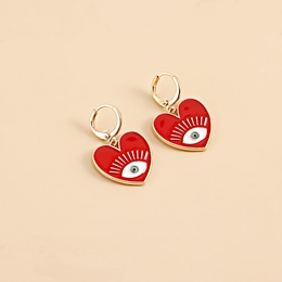 Fashion DevilS Eye Heart Shape Alloy Stoving Varnish Plating WomenS Dangling Earrings 1 Pairpicture25
