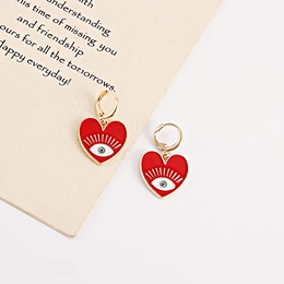 Fashion DevilS Eye Heart Shape Alloy Stoving Varnish Plating WomenS Dangling Earrings 1 Pairpicture23