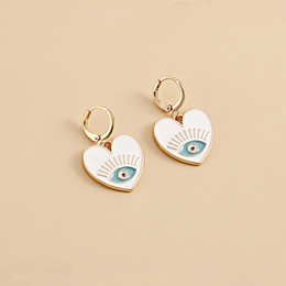 Fashion DevilS Eye Heart Shape Alloy Stoving Varnish Plating WomenS Dangling Earrings 1 Pairpicture24