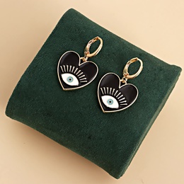 Fashion DevilS Eye Heart Shape Alloy Stoving Varnish Plating WomenS Dangling Earrings 1 Pairpicture22