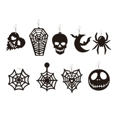 Retro Spider Web Skull Arylic Women'S Drop Earrings 1 Pair