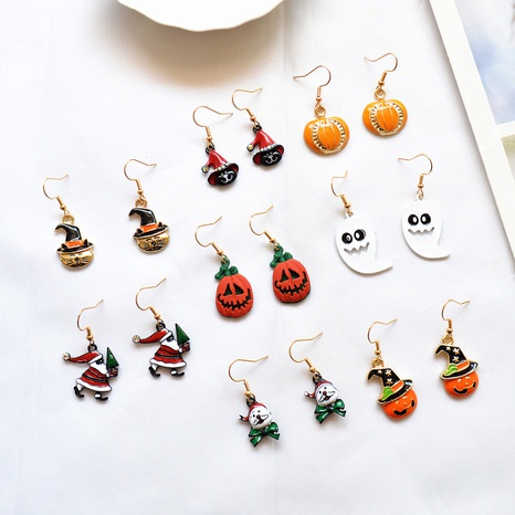 Fashion Pumpkin Santa Claus Alloy Women'S Drop Earrings 1 Pair's discount tags