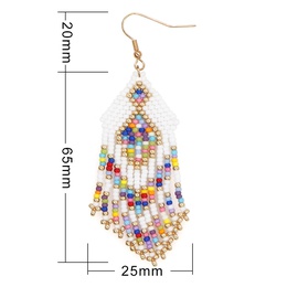 Bohemian Multicolor Glass Beaded Tassel WomenS Drop Earrings 1 Pairpicture8