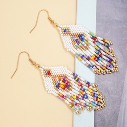 Bohemian Multicolor Glass Beaded Tassel WomenS Drop Earrings 1 Pairpicture7