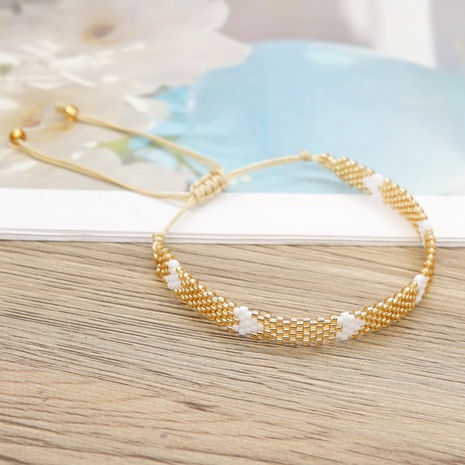 Simple Style Heart Shape Glass Beaded Couple Bracelets 1 Piece's discount tags
