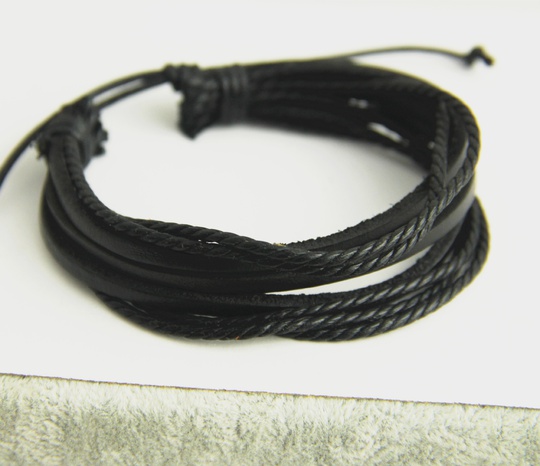 Style Vintage Géométrique Cuir Verni corde Tricot Unisexe Bracelets's discount tags