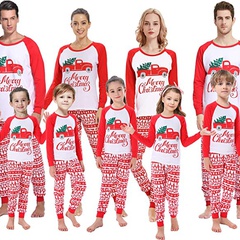 Fashion Cartoon Christmas Tree Polyester Pants Sets Jogger Pants Family Matching Outfits