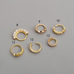 Fashion Round Copper Inlay Zircon Women'S Nose Ring 1 Piece