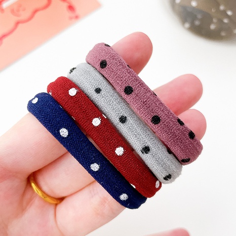 Cute Geometric Polka Dots Cloth Rubber Band 1 Set's discount tags
