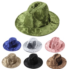 Unisex Fashion Solid Color Flat Eaves Fedora Hat