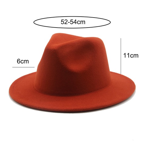 Unisex Fashion Solid Color Flat Eaves Fedora Hat's discount tags