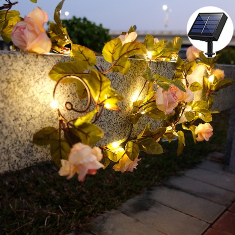 Romantic Leaves Floral Synthetics copper wire Outdoor String Lights's discount tags